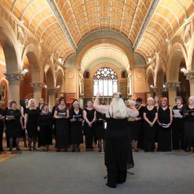 The choir at rehearsal